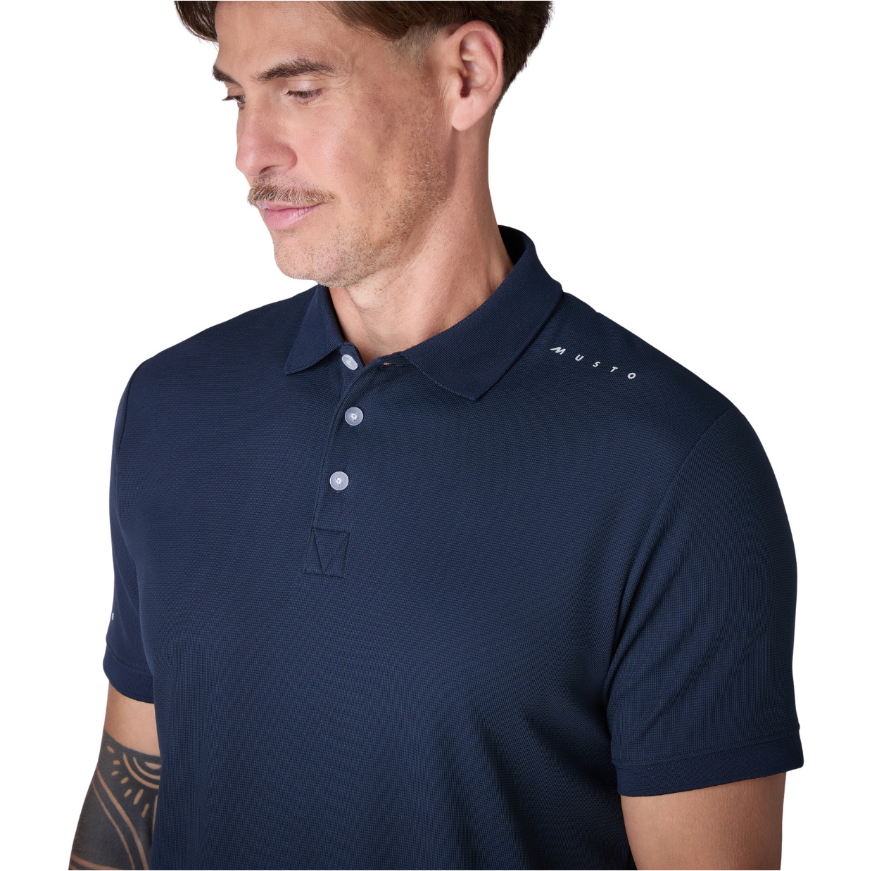 2026 Musto Heren Evo Crew Pro Lite Polo 84220 - Navy